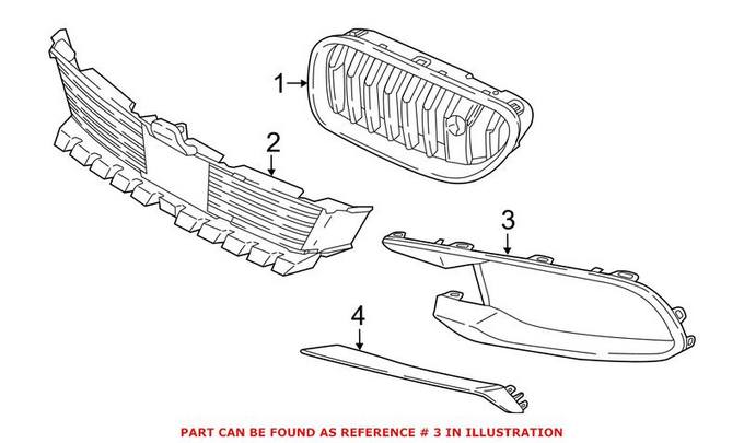 BMW Grille 51117398002